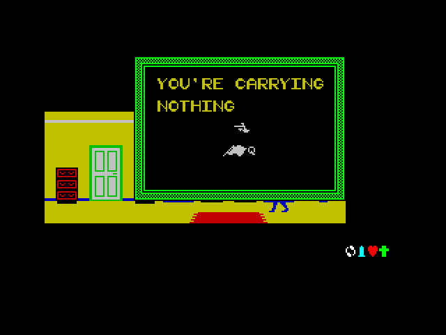 Frankie Goes to Hollywood ZX Spectrum Screenshot: I have...nothing!