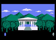 Gemstone Warrior for Atari 8-bit - Starting out at a temple.