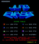Juno First for Arcade - Title screen.