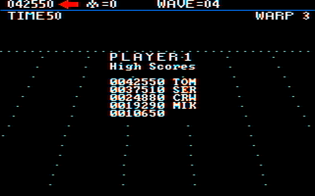 Juno First IBM PC/Compatibles Screenshot: A new high score.