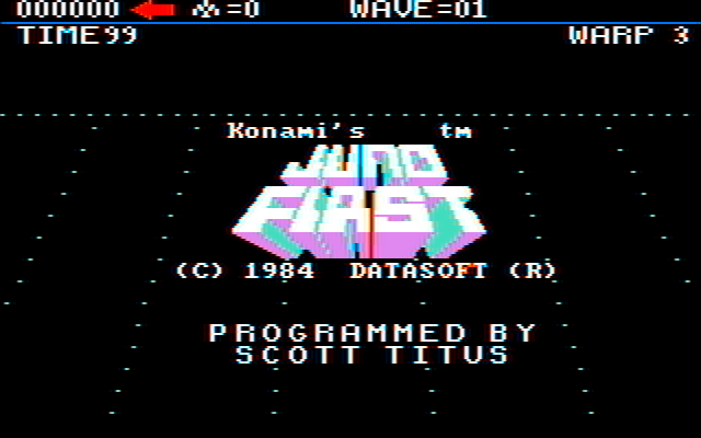 Juno First IBM PC/Compatibles Screenshot: Title screen.