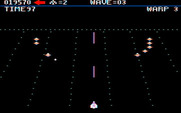 Juno First for IBM PC/Compatibles - Incoming enemy saucer formation...