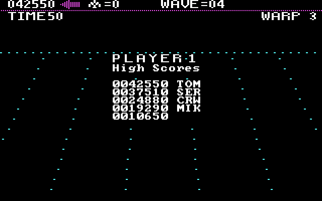 Juno First IBM PC/Compatibles Screenshot: A new high score!