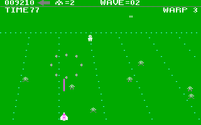 Juno First IBM PC/Compatibles Screenshot: Rescue the astronaut for bonus points time!