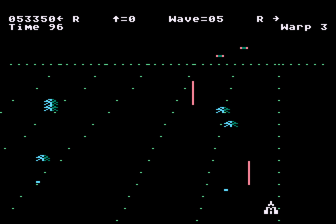 Juno First Atari 8-bit Screenshot: Enemies get faster as the game progresses...