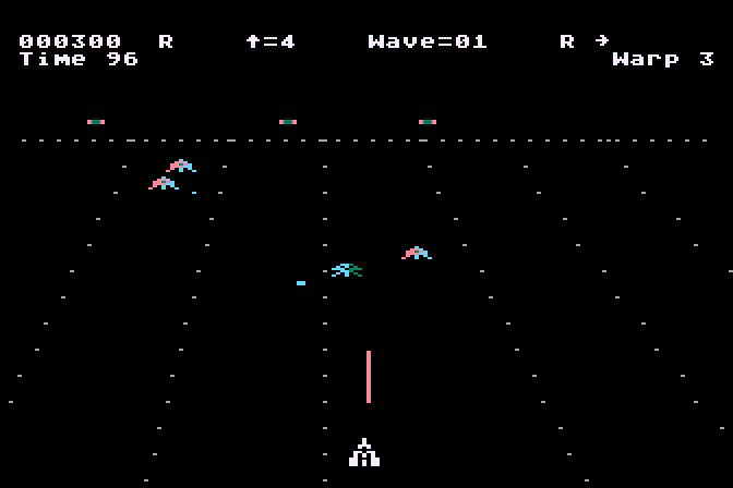 Juno First Atari 8-bit Screenshot: Game start.