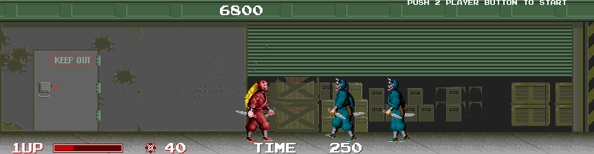 Ninja Warriors, The Arcade Screenshot: Careful, these guys are dangerous!