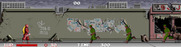Ninja Warriors, The for Arcade - Game start; here come the bad guys!