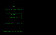 Alien for IBM PC/Compatibles - Title screen