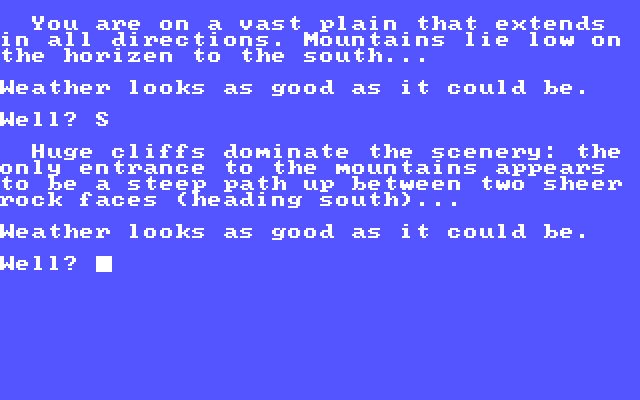 Alien IBM PC/Compatibles Screenshot: Starting the game on a vast plain...
