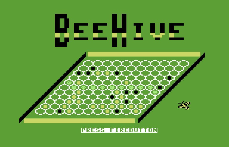 Beehive Commodore 64 Screenshot: The winning path is highlighted...