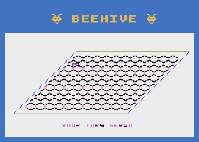 Beehive Atari 8-bit Screenshot: Game start.
