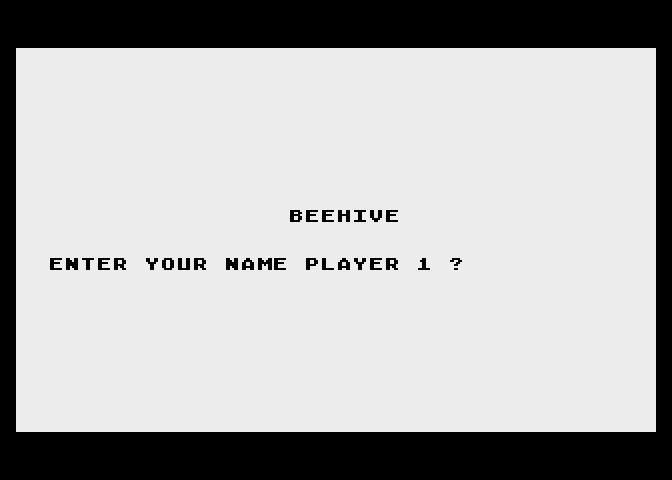 Beehive Atari 8-bit Screenshot: Title screen.
