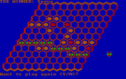 Beehive for IBM PC/Compatibles - Player one wins! Play again?