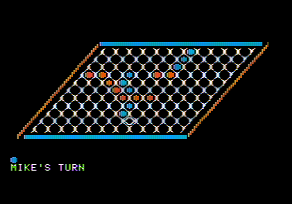 Beehive Apple II Screenshot: New game; who can connect their sides first?