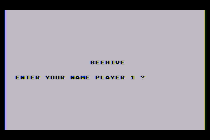 Beehive Atari 8-bit Screenshot: Title screen.