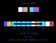 Tug-A-War for TI-99/4A - Red player wins the game!