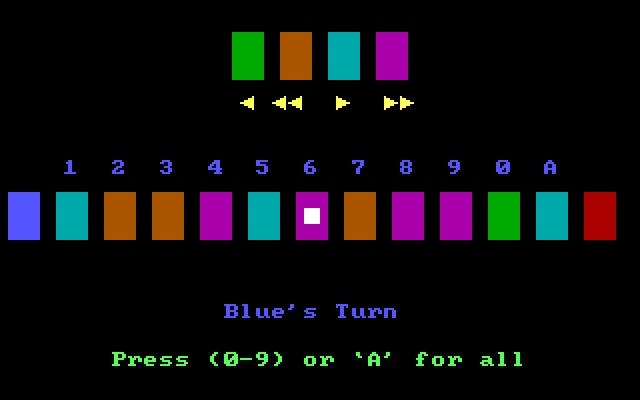 Tug-A-War IBM PC/Compatibles Screenshot: Game start.