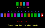 Tug-A-War for IBM PC/Compatibles - Game over; Red player wins!