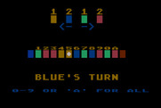 Tug-A-War for Atari 8-bit - Blue starts to pull ahead...