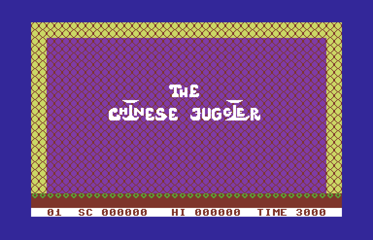Chinese Juggler Commodore 64 Screenshot: Title screen.