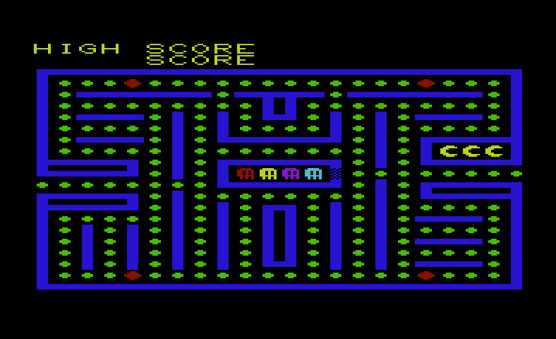 Snakman Commodore VIC-20 Screenshot: Starting screen.