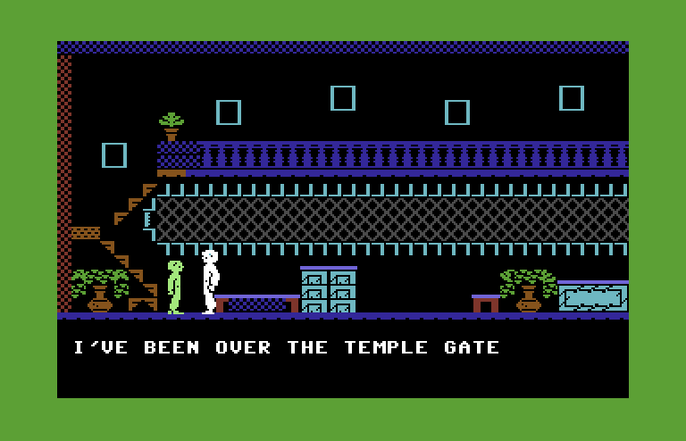 Below the Root Commodore 64 Screenshot: Talking to a character...