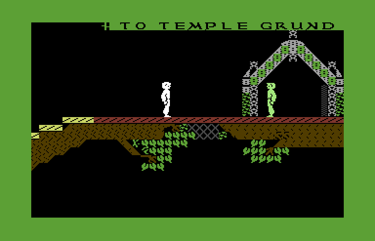 Below the Root Commodore 64 Screenshot: To the temple...