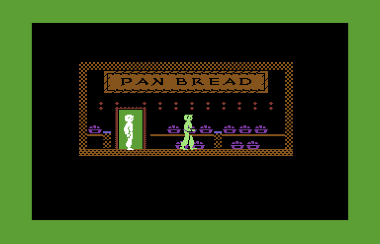 Below the Root Commodore 64 Screenshot: Inside a shop.