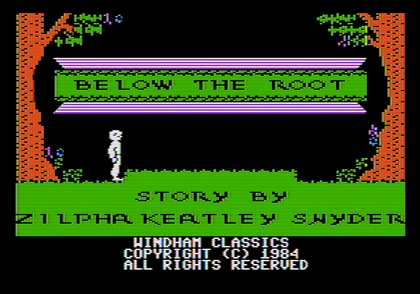 Below the Root Apple II Screenshot: Title screen.