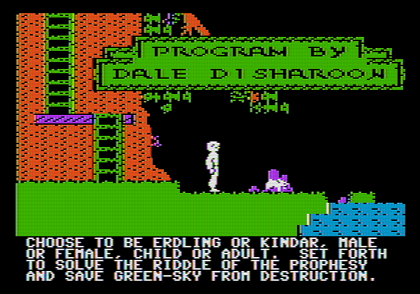 Below the Root Apple II Screenshot: One of the credits screens.