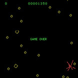 Astro-Dodge for IBM PC/Compatibles - Game over.