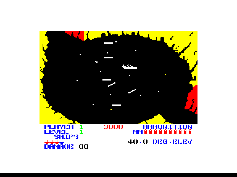 Beach-Head Enterprise Screenshot: Don't crash into the mine!
