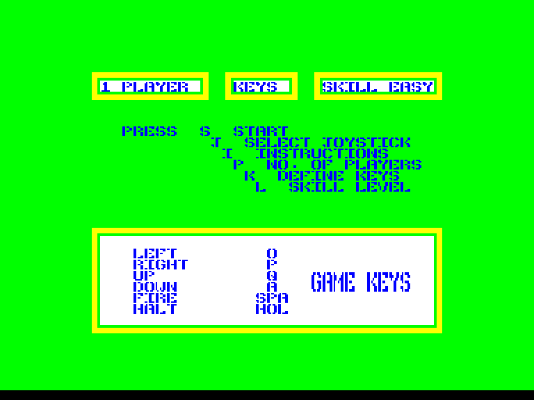 Beach-Head Enterprise Screenshot: The main menu.