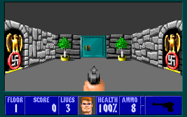 Wolfenstein 3D IBM PC/Compatibles Screenshot: Start of Episode 3...