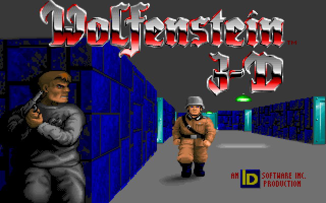 Wolfenstein 3D IBM PC/Compatibles Screenshot: Title screen.