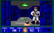 Wolfenstein 3D for IBM PC/Compatibles - A powerful enemy hiding in the maze...