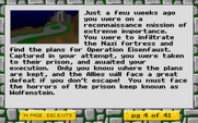 Wolfenstein 3D for IBM PC/Compatibles - One of several story screens...