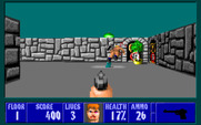 Wolfenstein 3D for IBM PC/Compatibles - Target hit!
