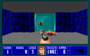 Wolfenstein 3D for IBM PC/Compatibles - Game start.