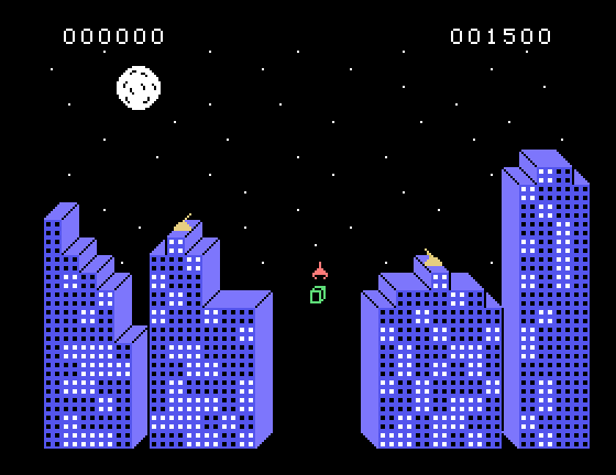 Zero Zone TI-99/4A Screenshot: A new ammunition stockpile is dropped into place...