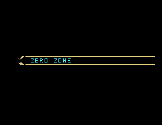 Zero Zone TI-99/4A Screenshot: Title screen.