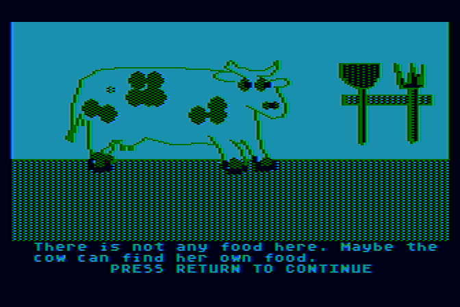 Dragon's Keep Atari 8-bit Screenshot: There is no food here...