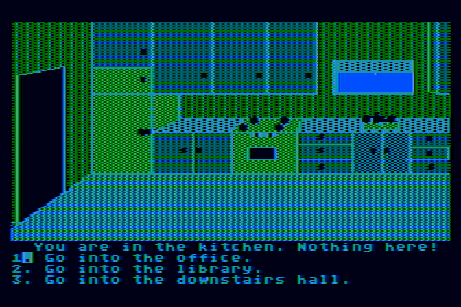 Dragon's Keep Atari 8-bit Screenshot: Here's the kitchen.