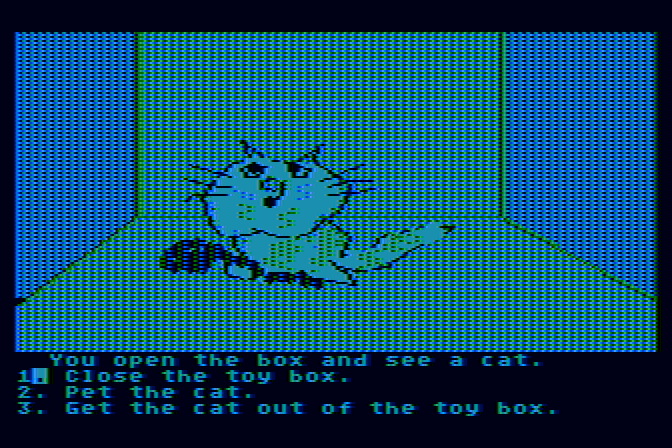 Dragon's Keep Atari 8-bit Screenshot: ...and here's a cat!