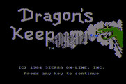 Dragon's Keep for Atari 8-bit - Title screen.