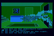 Dragon's Keep for Atari 8-bit - In the downstairs hall...and the dragon is here!