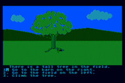 Dragon's Keep for Atari 8-bit - A tree in a field...