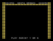 Death Drones for TI-99/4A - Game over; play again?
