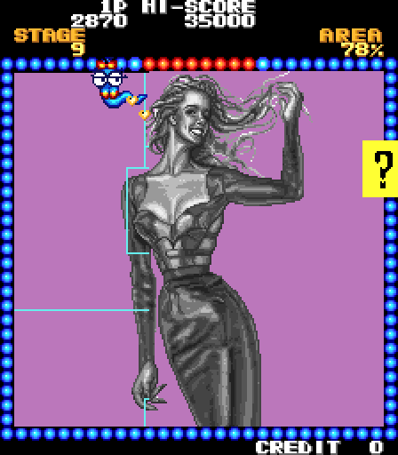Perestroika Girls Arcade Screenshot: The final image is revealed, then turned to color...